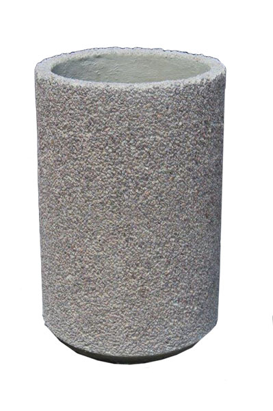 Round Dustbin. Exposed Aggr.